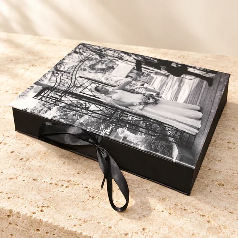 Box com laço fotográfico